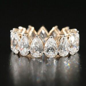 7.89 CTW Lab Grown Diamond and 14k Yellow Gold Eternity Band